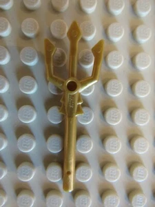 NUEVO Oficial Lego Oro Perla Color Tridente Minifigura Arma Accesorio - Imagen 1 de 2