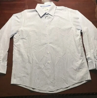 Camisa Calvin Klein Calce Regular Manga Larga Talla 17 34/35 Foto 1 de 4