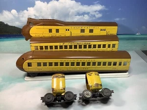 LIONEL PREWAR ( #752W) O-GAUGE UNION PACIFIC 3-CAR ZEPHYR PASSENGER SET (2) OB - Picture 1 of 11