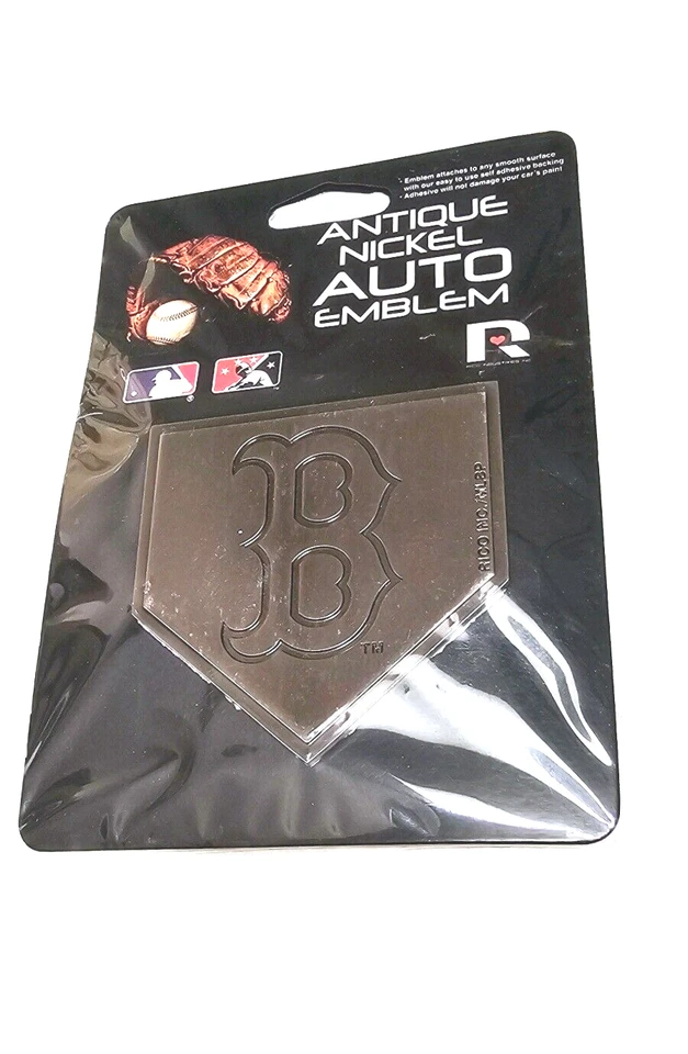 Boston Red Sox Antique Nickel Auto Emblem Baseball Team Logo Sports MLB Licensed - Image 1 of 1