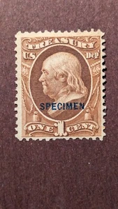 U.S. stamp #072S, 1 cent Treasury mint no gum as issued. Only 2185 issued - Picture 1 of 2