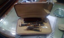 Antique Ladies COTY PARIS Manicure Set In Leather Case With Blusher Pot