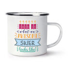 This Is What An Awesome Skier Looks Like Enamel Mug Cup Funny Best Skiing