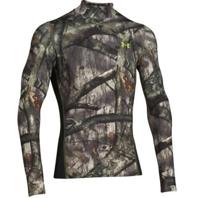 under armour mens coldgear infrared scent control tevo mock shirt camo treestand - Image 1 of 4