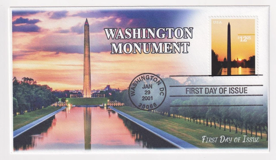 $12.25 WASHINGTON MONUMENT EXPRESS MAIL Stamp 3473 Colton FDC C9516 - Image 1 of 1