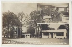 Chickamauga, Georgia, década de 1950 - foto real publicidad de moteles y restaurantes en la carretera - Imagen 1 de 2