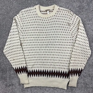 Vintage Bostwicks Sweater Mens XL Beige Polka Dot Pattern Knit Pullover Grandpa - Picture 1 of 9
