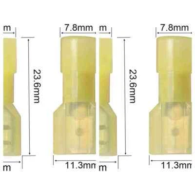 Nylon Male &Insulated Wire Spade Terminal Crimp Connector 10-22 AWG  Female - Image 1 of 4