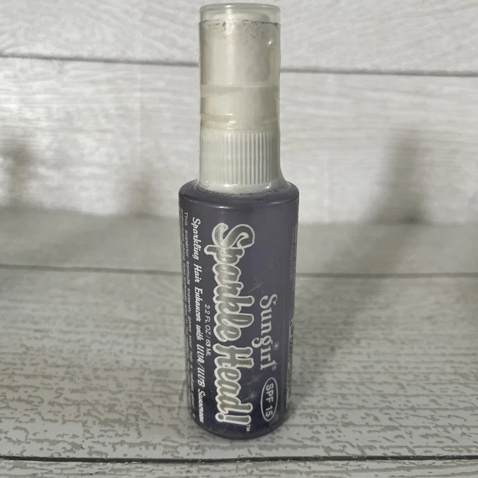 Vintage Sungirl Brand Sparkle Head Glitter SPF 15 Hair Spray Sun Protect NOS - Image 1 of 4