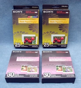 TWO SONY SVM-30SS & TWO SVM-25LS COLOR PRINTING PACKS FOR SUPER COAT 2 PRINTERS - Picture 1 of 3