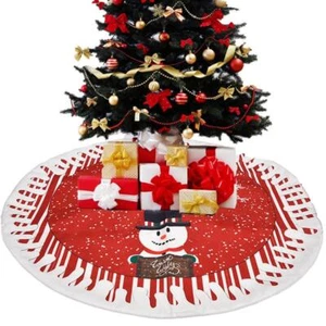 Layout Creative Xmas Tree Skirt Floor Mat Cover Xmas Decor Christmas Carpet - Picture 1 of 17