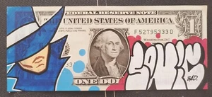 SONIC BAD Drawing Graffiti Billet Dollar SEEN/TKID/DUSTER/DAZE/CES/COPE/QUIK/TAKI - Picture 1 of 2