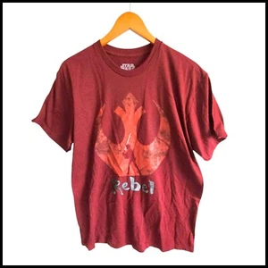T-shirt grafica Star Wars Rebel rosso bordeaux misto cotone grande - Foto 1 di 6