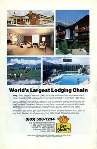 1978 Best Western Hotels Motels Lodging Print AD Gift Idea or Wall Decor (707) - Picture 1 of 1