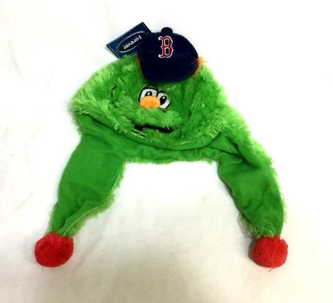 Boston Red Sox Mascot Wally the Green Monster Thematic Knit Plush Hat Cap Cover