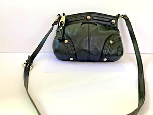 B MAKOWSKY Black Studded Pebbled Leather Shoulder Crossbody Bag - Picture 1 of 9