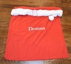 NWT Pottery Barn Kids Red Fleece Large Christmas Santa Bag Monogram Deanna NWT
