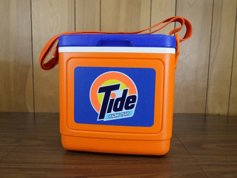 Tide Racing Team Cooler by Igloo Orange Blue Ice Box Tag Along 10 Nascar Cover