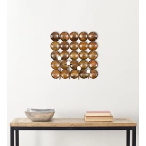 SAFAVIEH 4 Pillar Round Cut Cup Wall Decor | Copper | - Picture 1 of 2