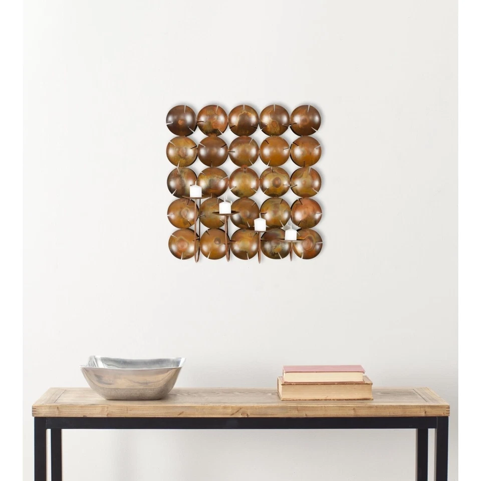 SAFAVIEH Decoración Pared Taza Corte Redondo 4 Pilares | Cobre | Foto 1 de 2