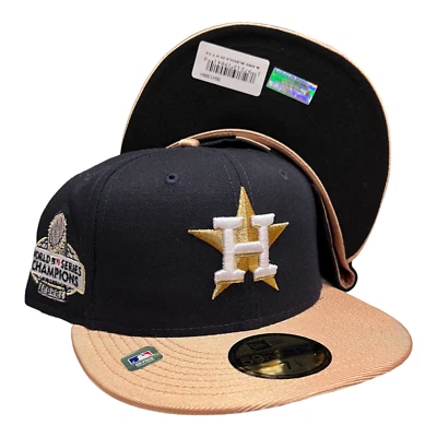 New Era Houston Astros 59Fifty Fitted Hat Cap 2022 World Series Side Patch 7 5/8 - Image 1 of 4