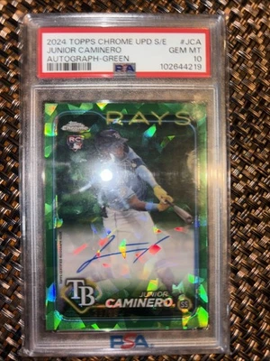 2024 Topps Chrome Sapphire Edition - Autographs Junior Caminero #CS /99 (AU, RC) - Image 1 of 2