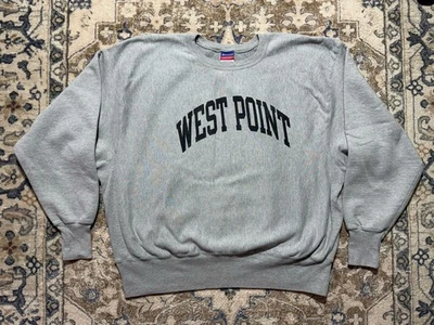 Sudadera De Colección Y2K Champion Tejido Inverso West Point USMA Cuello Redondo Talla 2XL Foto 1 de 4