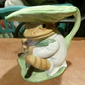 Beatrix Potter Jeremy Fisher FROG Water Pitcher Enesco 1996 MINT - Picture 1 of 7