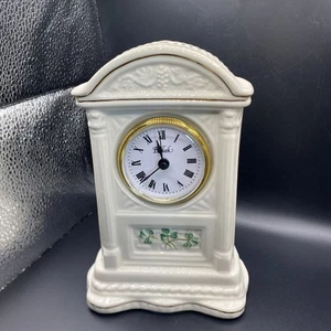 Reloj de Colección Belleek Glenveigh Porcelana Trébol Abrigo Marca Negra 1857-2007 - Imagen 1 de 9