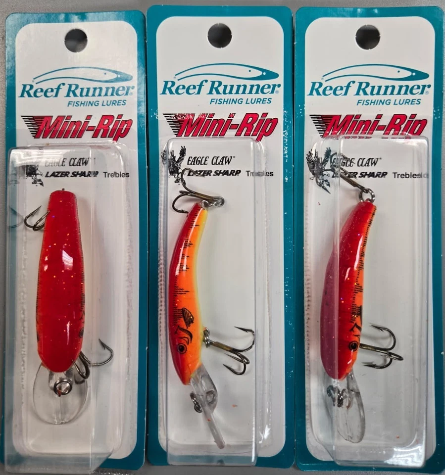 3-Reef Runner Mini-Rip HOT TAMALE 100-33 Trolling, Señuelo de Fundición 12' PACK de 3 Foto 1 de 1