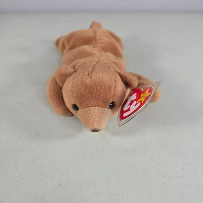 TY Beanie Baby Cubbie Bear Plush Stuffed Animal 1993 Brown Bear Toy - Image 1 of 4