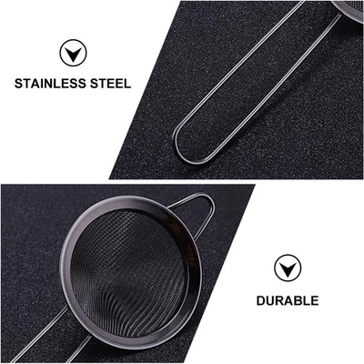 1 PC Simple Triangle Drainer Residui Filtro Disciatore di cocktail lucido (nero) - Immagine 1 di 4