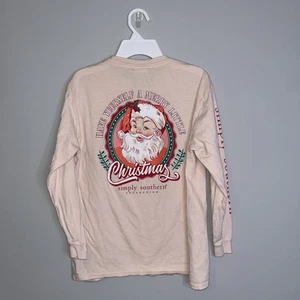 Simply Southern Blush Pink Long Sleeve Tee Girls Large - Picture 1 of 6