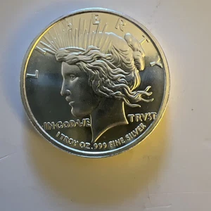 1 Feinunze .999 Feinsilbermedaille - Peace Dollar Hommage - Bild 1 von 6