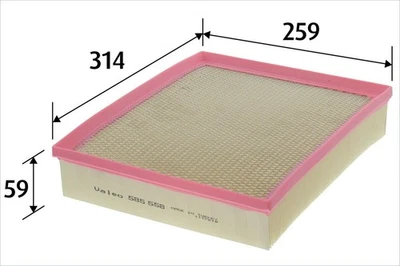 Filtre à air VALEO 585558 Insert de filtre pour VW AMAROK 2HA 2HB S1B S6B S7A S7B AGD - Photo 1/4