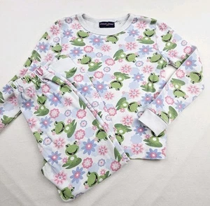 Chloe's Closet Little Girls Size 5/6 Sleepwear Set 2pc Pajamas Frogs & Flowers - Picture 1 of 6