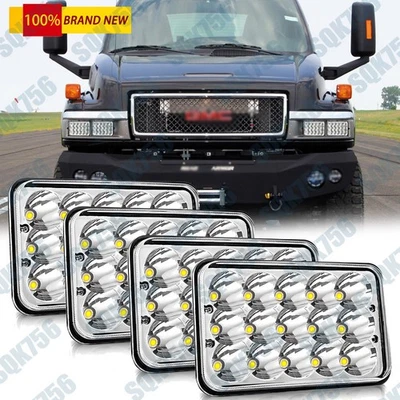 Faros LED 5D DRL 4x6 pulgadas 105W para GMC Sierra Classic K1500 C1500 C2500 Foto 1 de 4