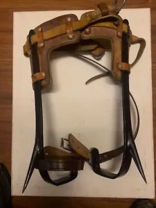Buckingham climbing Gaffs fixed 17 1/2" Lineman /Arborist 3" spurs - Picture 1 of 3