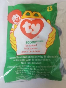 McDonalds Ty Teenie Beanie Scoop The Pelican 1998 #8 nuevo en paquete - Imagen 1 de 2