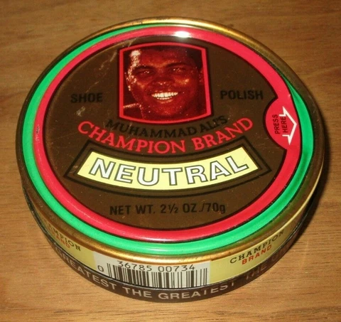 MUHAMMAD ALI CHAMPION BRAND SHOE POLISH NEUTRAL 2 1/2 OZ Cover