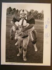 Glossy Press Photo Ed Lovely Tri Towne Tigers Football Player Carried by Lineman