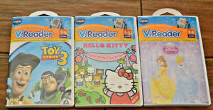 New V.Reader Games Ages 3-5 New Sealed (3) Toy Story Disney Princess Hello Kitty