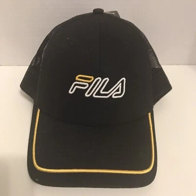 Nuevo FILA Bordado Logo Mezcla de Algodón Hombre Mujer Gorra Sombrero ~ Negro, Amarillo, Blanco Foto 1 de 4