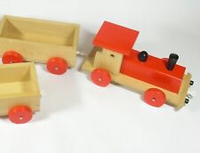 Lok mit 3 Wagen Holzspielzeug Kinder neuw.