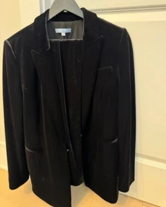 Antonio Melani Women’s 2pc Black Velvet Pant Suit - Size 14 - Picture 1 of 3