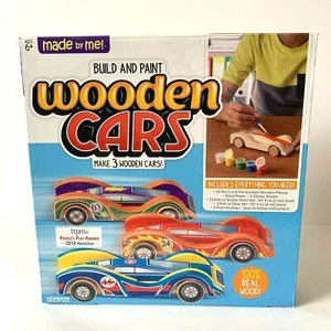 2018 Horizon Group USA Made by Me build and paint wooden cars makes 3 cars - Picture 1 of 3