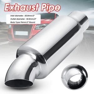 Universal 2'' Inlet Outlet Car Dump Muffler Exhaust Stainless Steel Brand NEW - Picture 1 of 14
