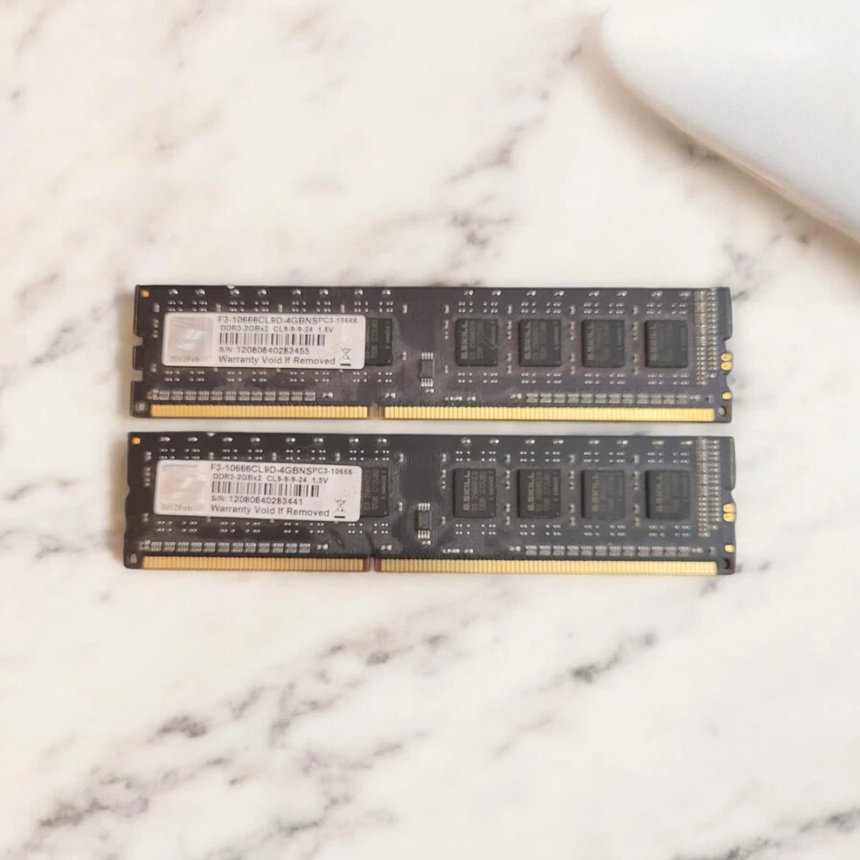 G.SKILL 4GB KIT 2x2GB 240-Pin DDR3 SDRAM DDR3 1333 (PC3 10666) Memory Matched  - Image 1 of 2