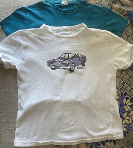 2 ZARA BOYS T-SHIRT SIZE 8 White And Turquoise - Picture 1 of 2