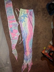 Girls Mermaid 3 Piece Bathing Swim Set Size 6 - Picture 1 of 9